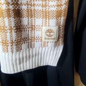 Timberland Men's Plaid Sweater - White and Brown